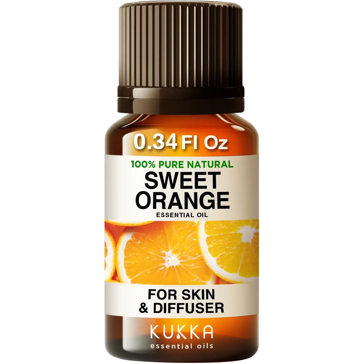 KUKKA essential oils Pure Sweet Orange Oil 10ml (0.34 Fl Oz) | Aromatherapy & Skincare - main product image