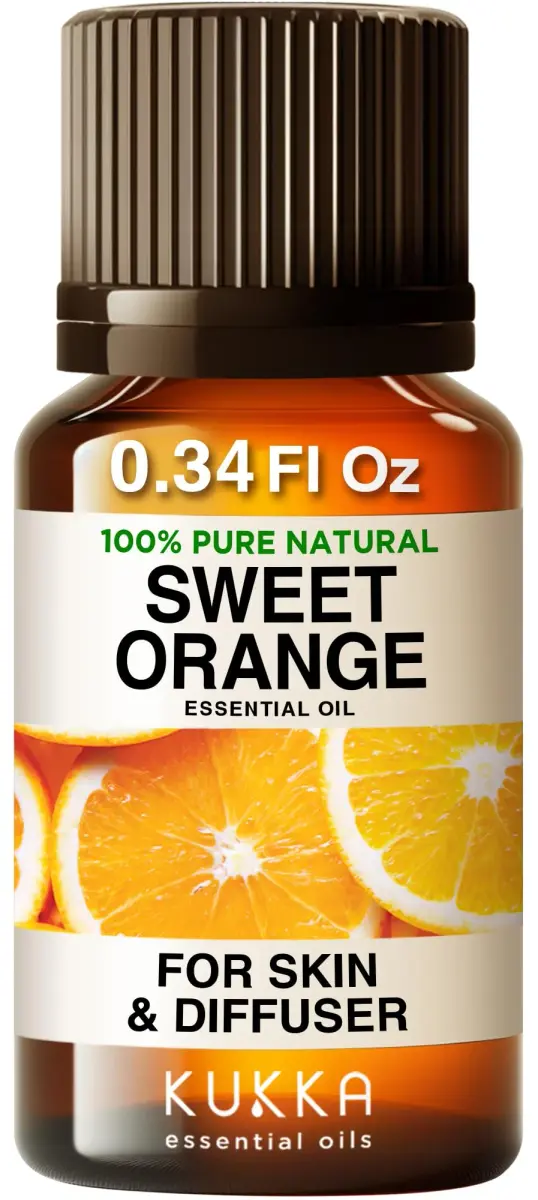 KUKKA essential oils Pure Sweet Orange Oil 10ml (0.34 Fl Oz) | Aromatherapy & Skincare - main product image