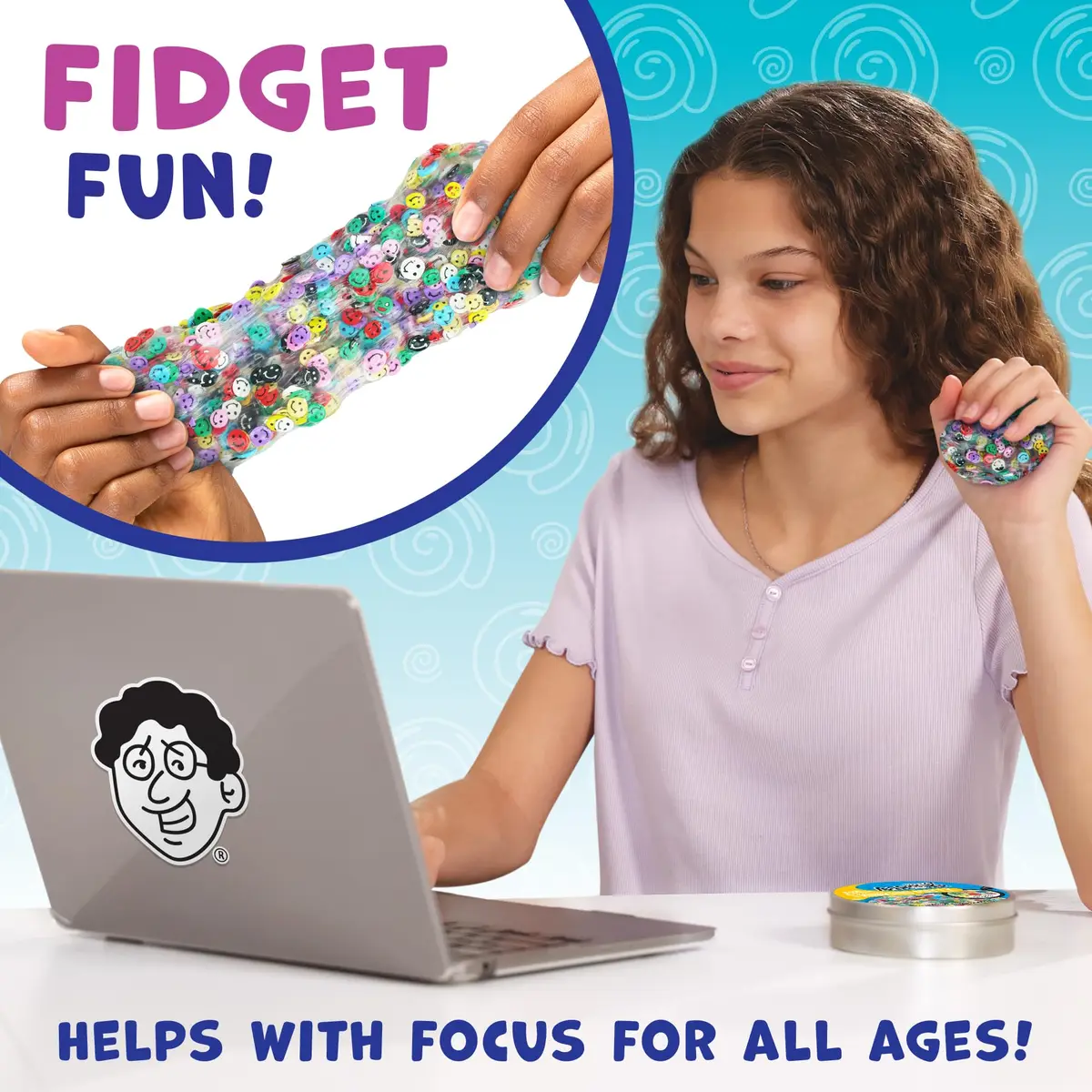 Crazy Aaron's Thinking Putty - Mixed Emotions - Multi-Color Sensory Putty for Kids & Adults in a 4" Tin | Stress Relief & Creative Fun - view 3