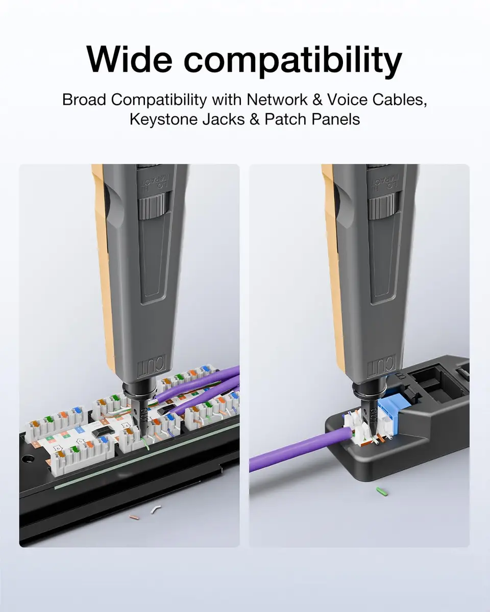 VCELINK Punch Down Impact Tool with 110 and 66 Blades | Network Wire Punch for Home & Professional Use - view 5