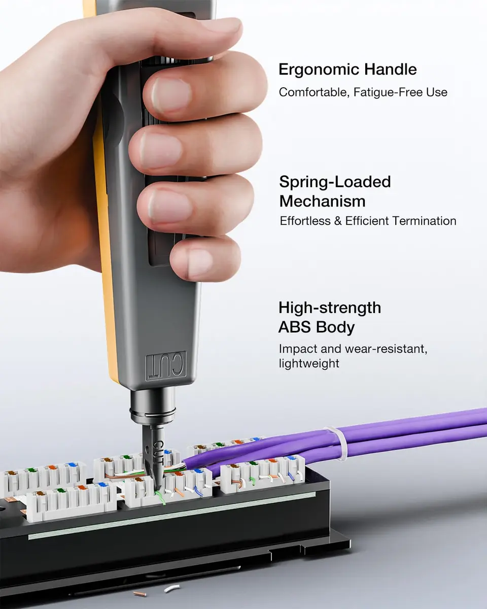 VCELINK Punch Down Impact Tool with 110 and 66 Blades | Network Wire Punch for Home & Professional Use - view 6
