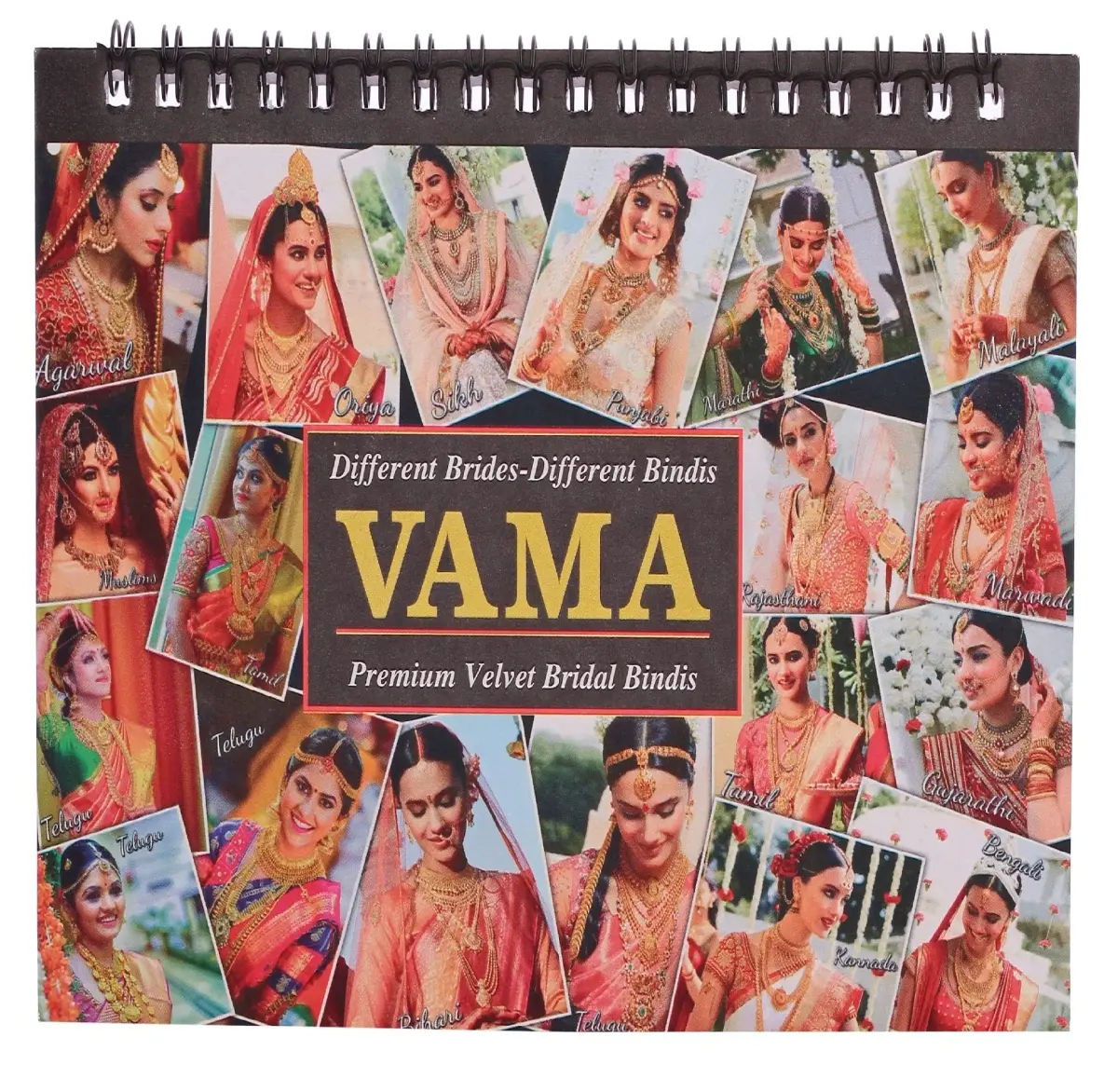 VAMA Fashions Premium Velvet Round Forehead Stickers Kumkum Bollywood Bindi Booklet for Women | 504 Bindis Multicolor - view 6