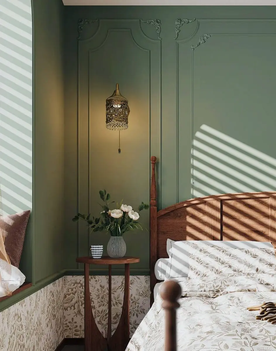 Dimoon Green Peel and Stick Wallpaper 17.7"x78.7" | Modern Self Adhesive Wall Covering - view 9