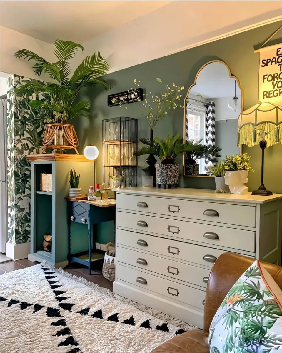 Dimoon Green Peel and Stick Wallpaper 17.7"x78.7" | Modern Self Adhesive Wall Covering - view 3