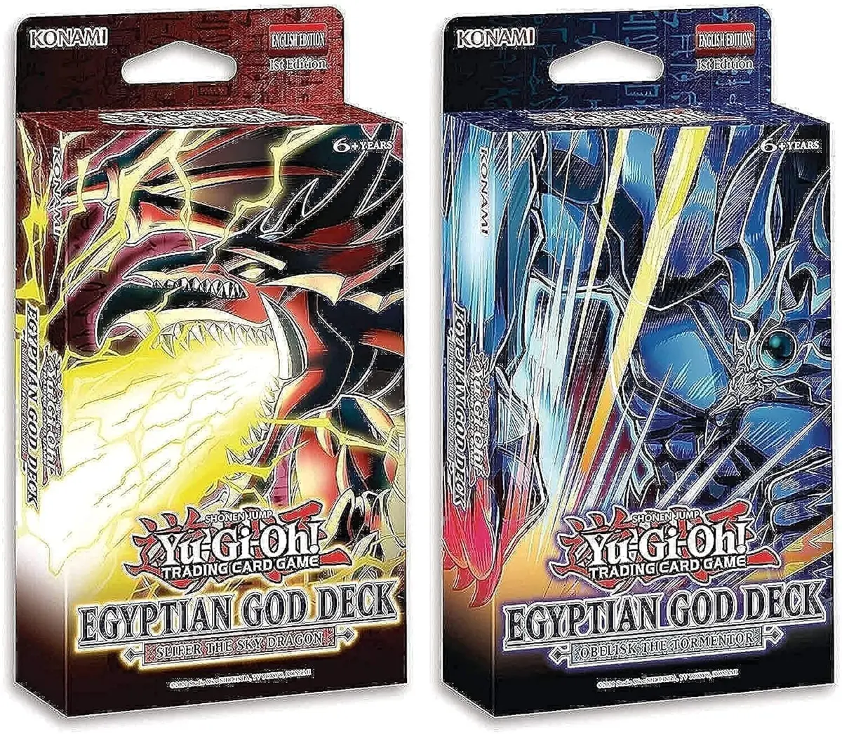 Yu-Gi-Oh! TCG: Egyptian God Decks Slifer The Sky Dragon & Obelisk The Tormentor 2-Pack | Collectible Card Game Decks - main product image