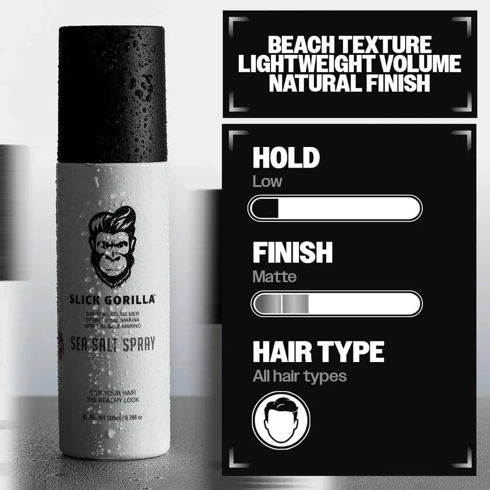 Slick Gorilla Sea Salt Spray for Men 6.76 fl oz | Matte Texture, Beach Volume, Flexible Hold - view 5
