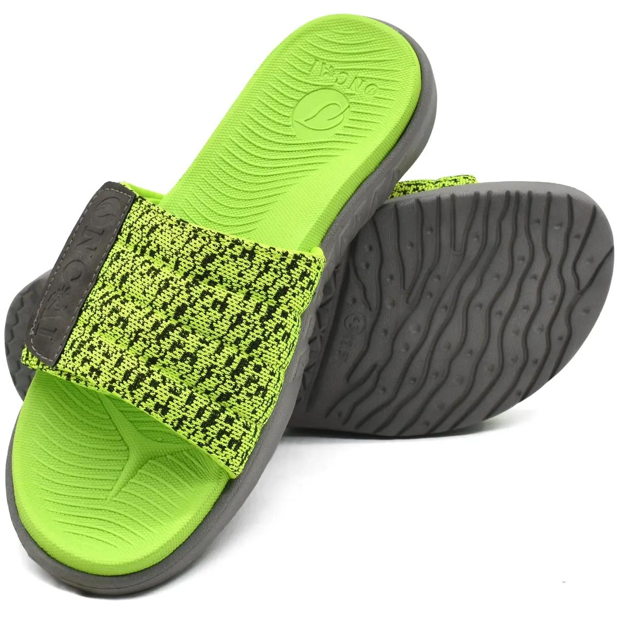 ONCAI Mens Sandals 2025 | Arch Support Sport Slides Open Toe Adjustable Straps Cushioned Footbed for Plantar Fasciitis Green Size 11 - view 7