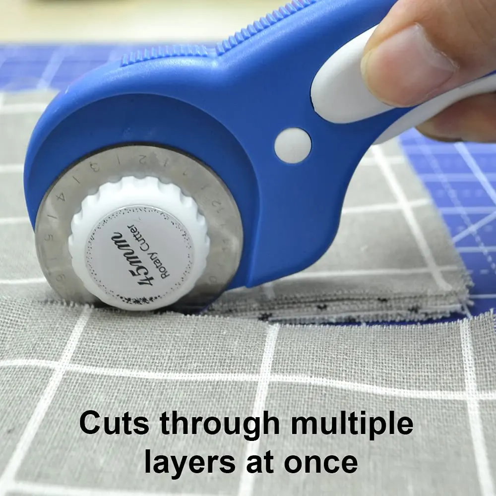 Headley Tools 45mm Rotary Cutter with 5pcs Extra Blades | Ergonomic Fabric & Craft Cutter - view 2