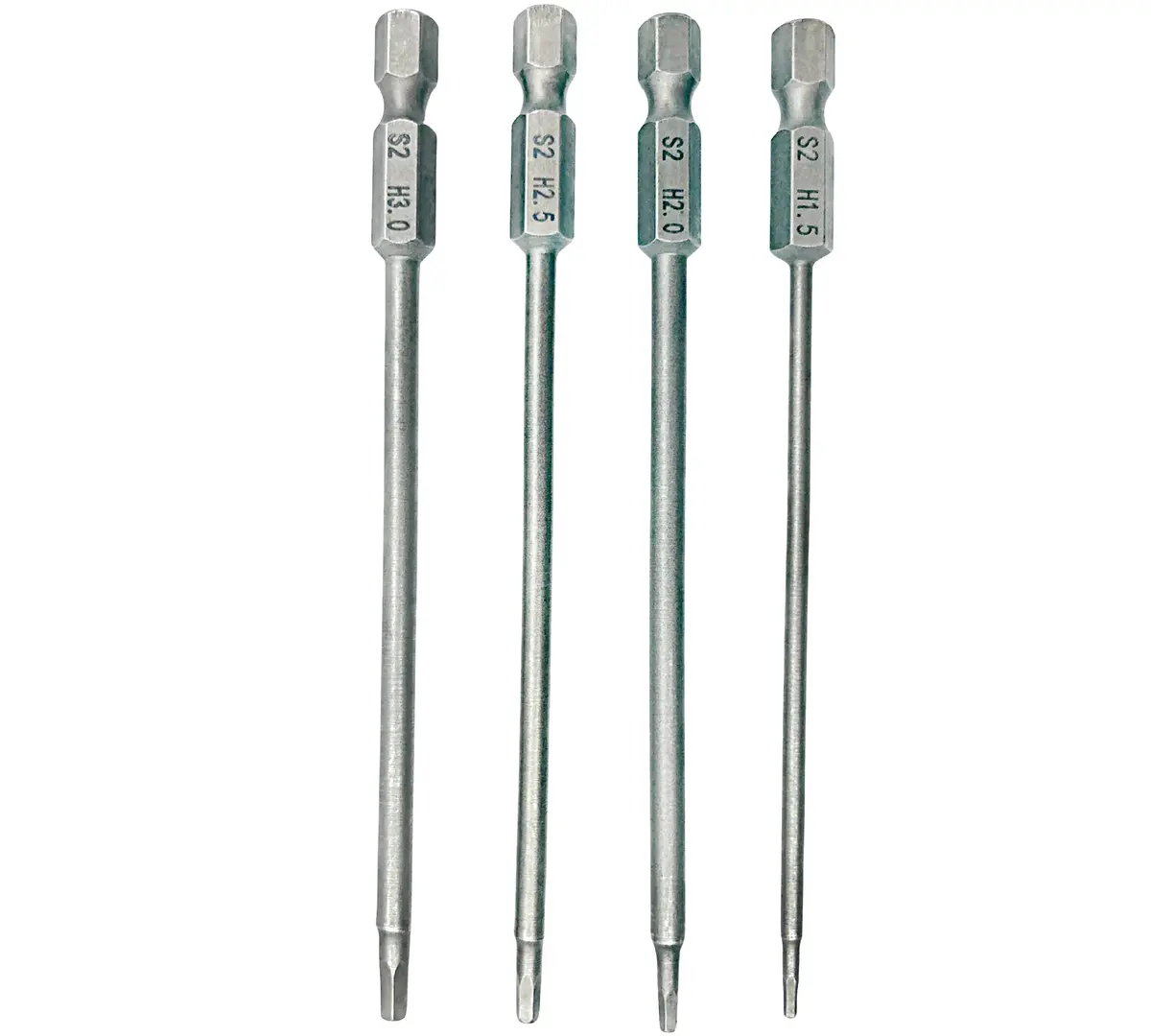 HOPLEX Hex Bit Set 1.5mm 2.0mm 2.5mm 3.0mm | Heat-Treated Steel for Power Drills - main product image