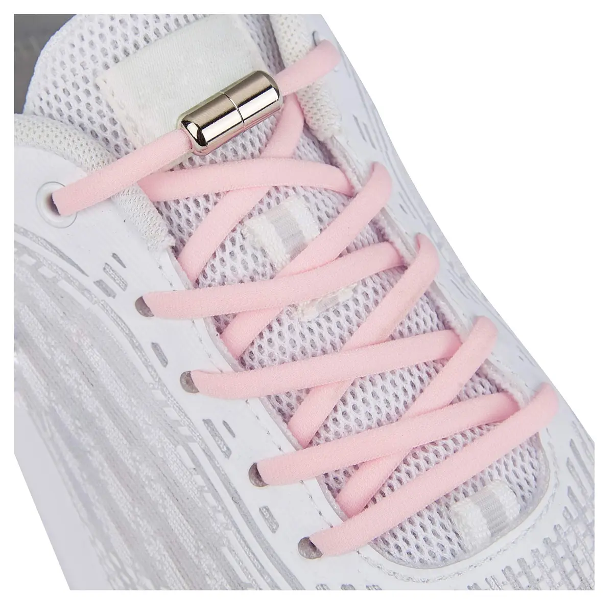 anan520 Elastic No Tie Shoelaces for Kids and Adults, Pink Flat Laces 119 cm (47 inch) | Easy Slip-On Sneakers - main product image