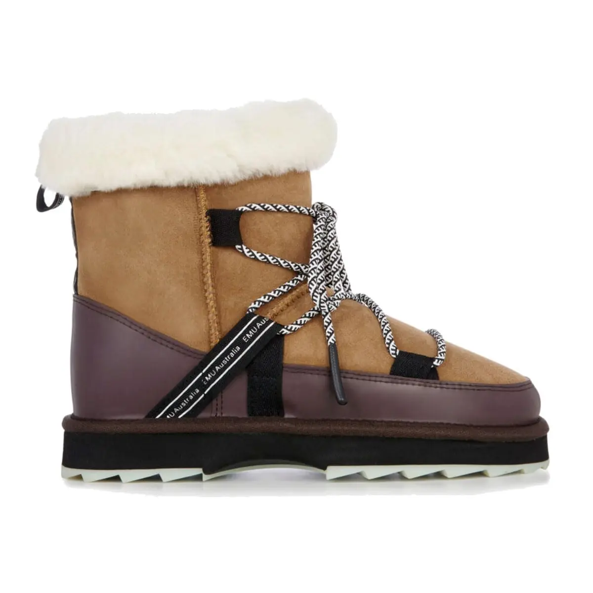 EMU Blurred Womens Hiking Boots Chestnut US 5 | Waterproof Sheepskin Ankle Boot - main product image