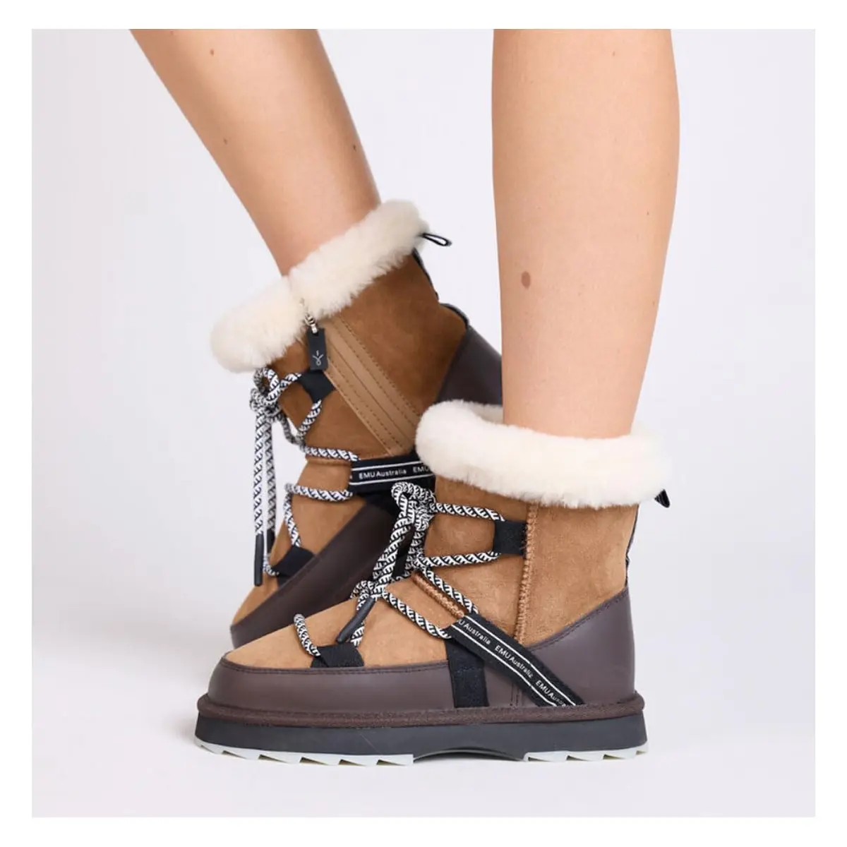 EMU Blurred Womens Hiking Boots Chestnut US 5 | Waterproof Sheepskin Ankle Boot - view 2
