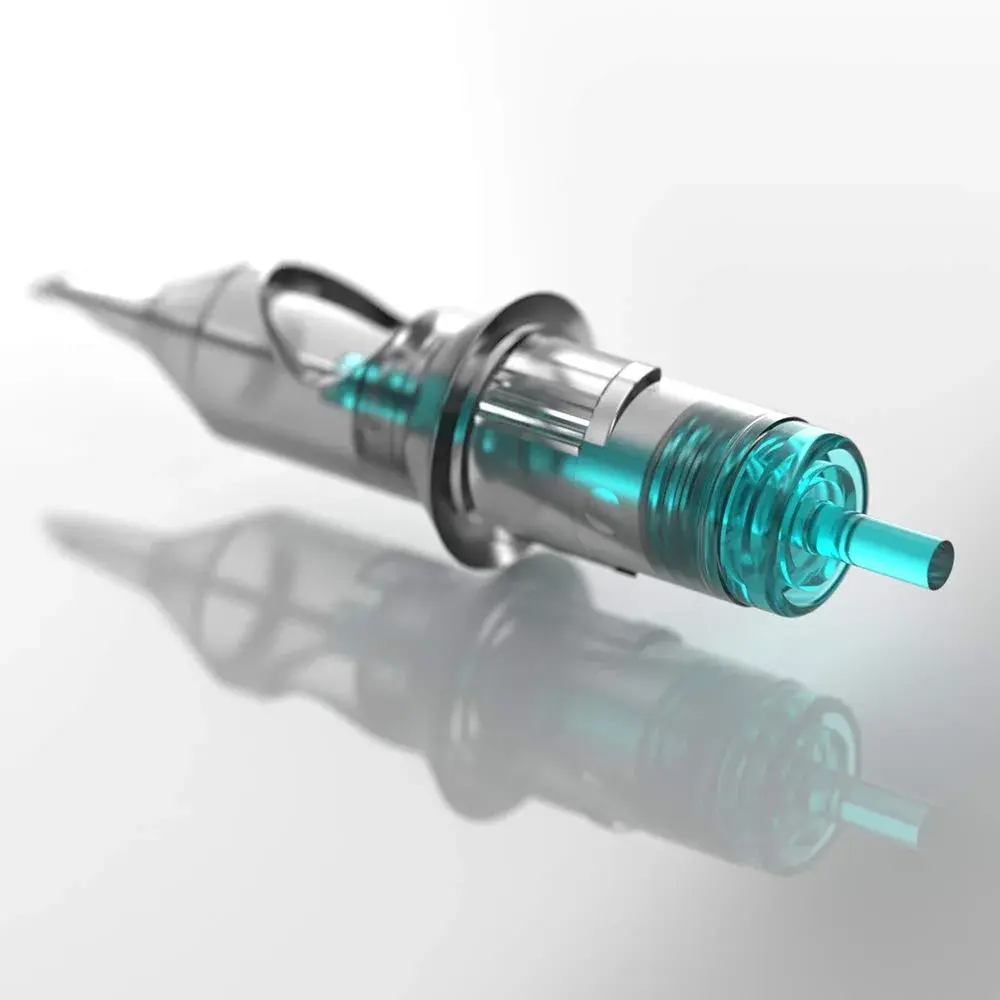 STIGMA Aquamarine Knight Tattoo Cartridges #10(9RL) 20Pcs | Bugpin Round Liner Needles - view 2