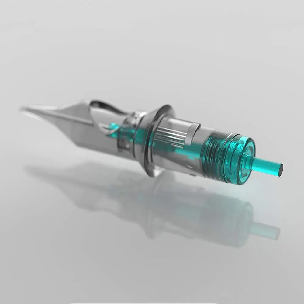 STIGMA Aquamarine Knight Tattoo Cartridges #10(9RL) 20Pcs | Bugpin Round Liner Needles - view 3