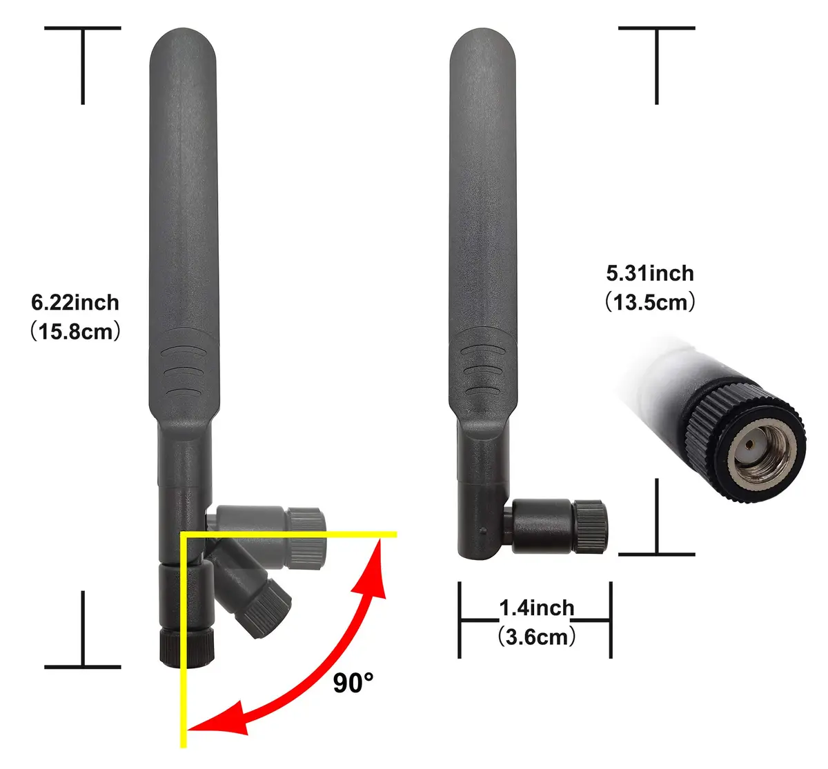 Tenmory WiFi Antenna Dual-Band 8dBi MHF4 Cable Kit for M.2 NGFF Card | High-Gain Omni-Directional - view 2