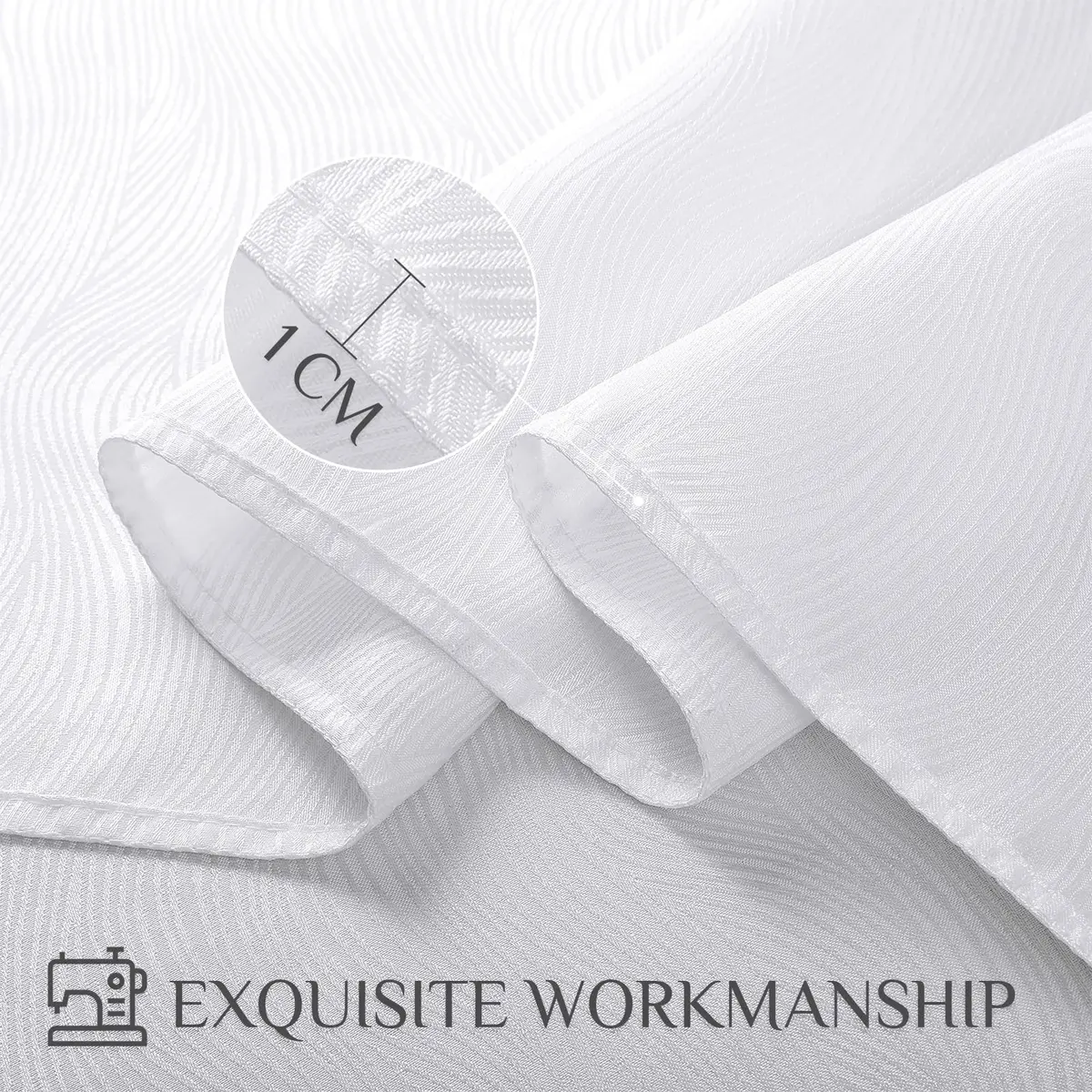 Softalker Jacquard Rectangle Tablecloth 52 x 70 Inch | Elegant Damask Design for Dining - view 4