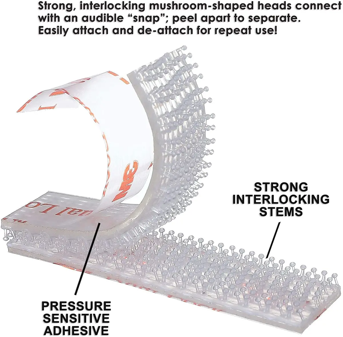 3M Dual Lock Adhesive Mounting Strips 1-1/2 in | Strong, Durable, Acrylic Fastener - view 2