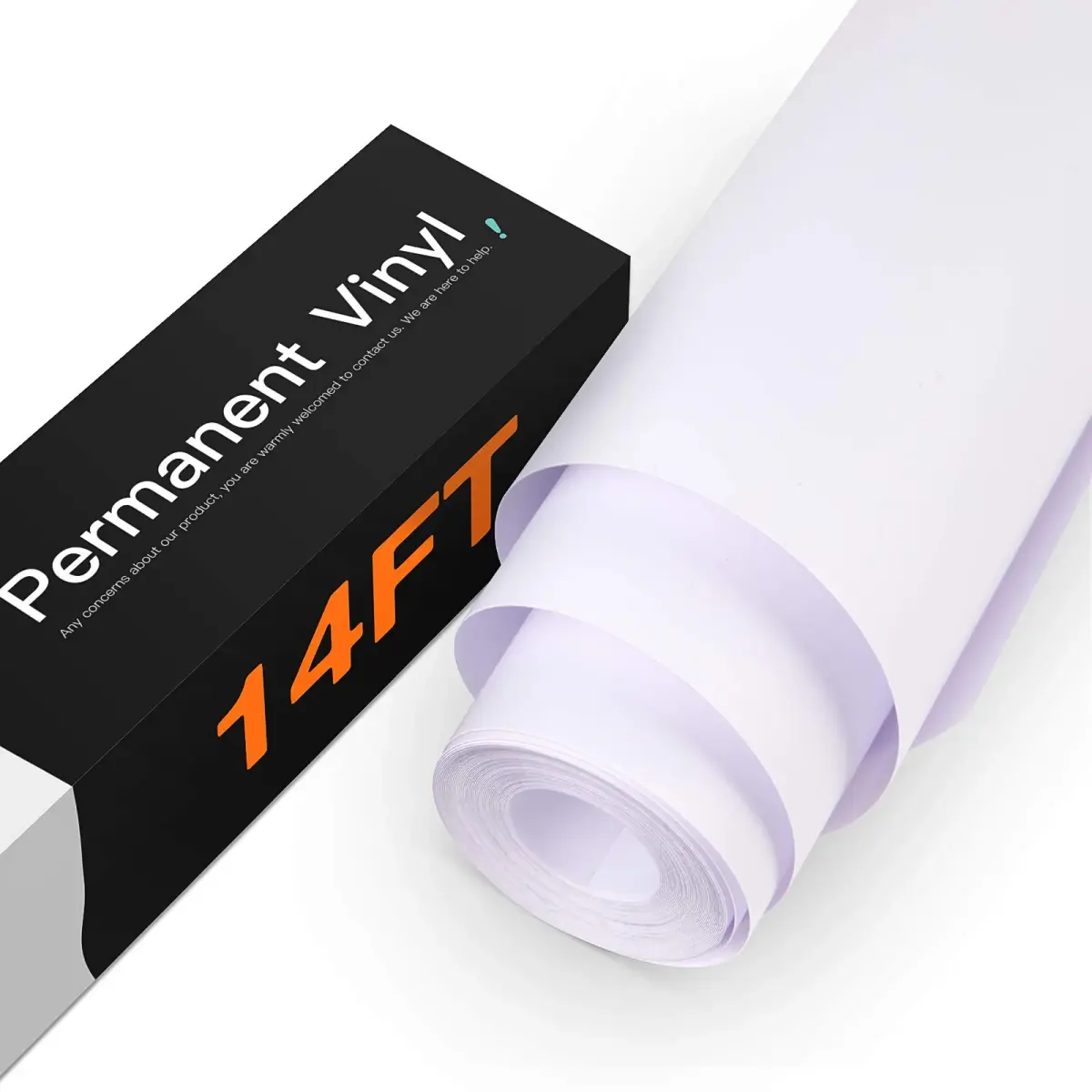 HTVRONT Matte White Permanent Vinyl Roll 3.65m (12" x 14FT) | Waterproof & Easy to Cut for Decals & Signs - main product image