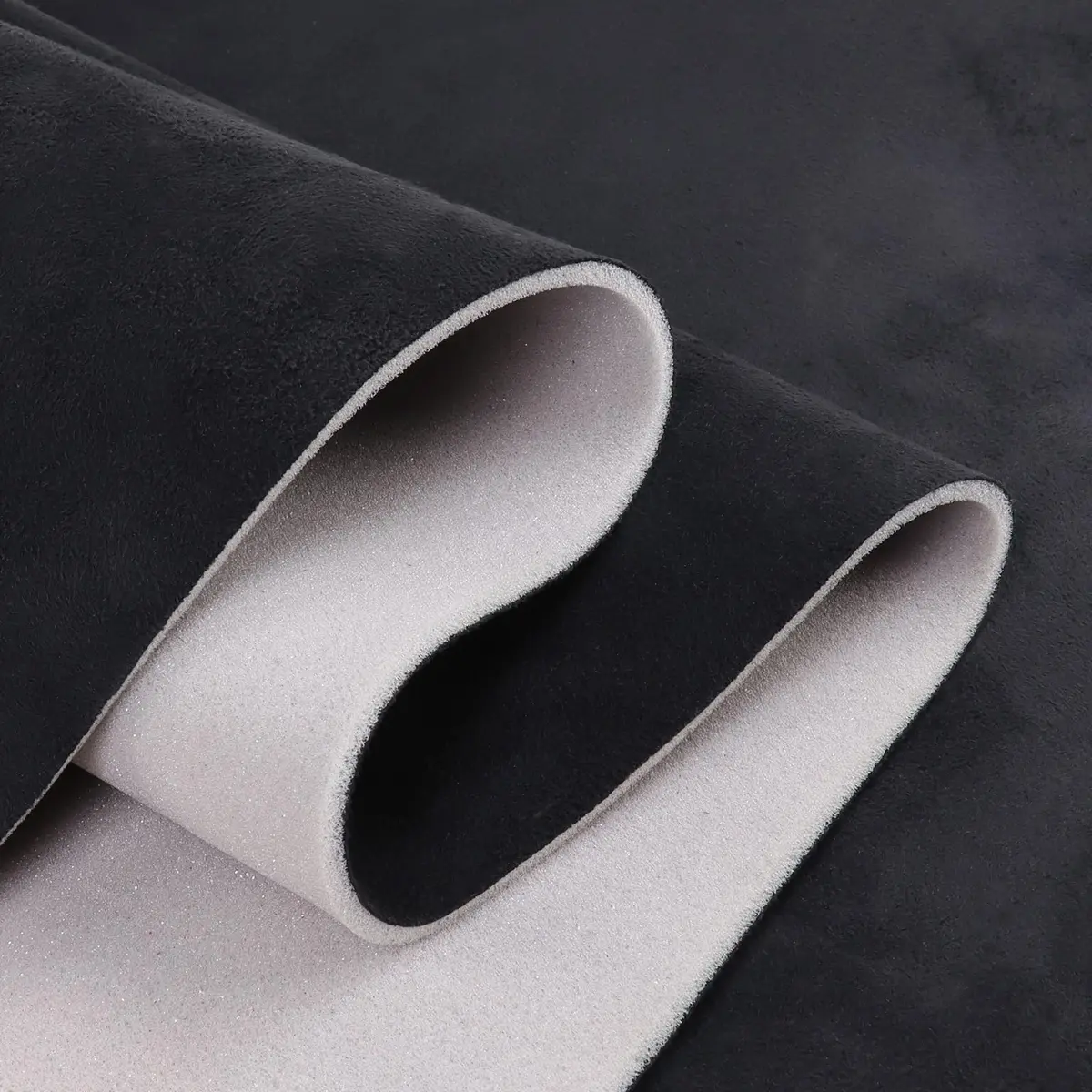 SBWLKJ Black Suede Headliner Fabric 60" Wide by 72" with Foam Backing | Automotive Interior Replacement - view 2