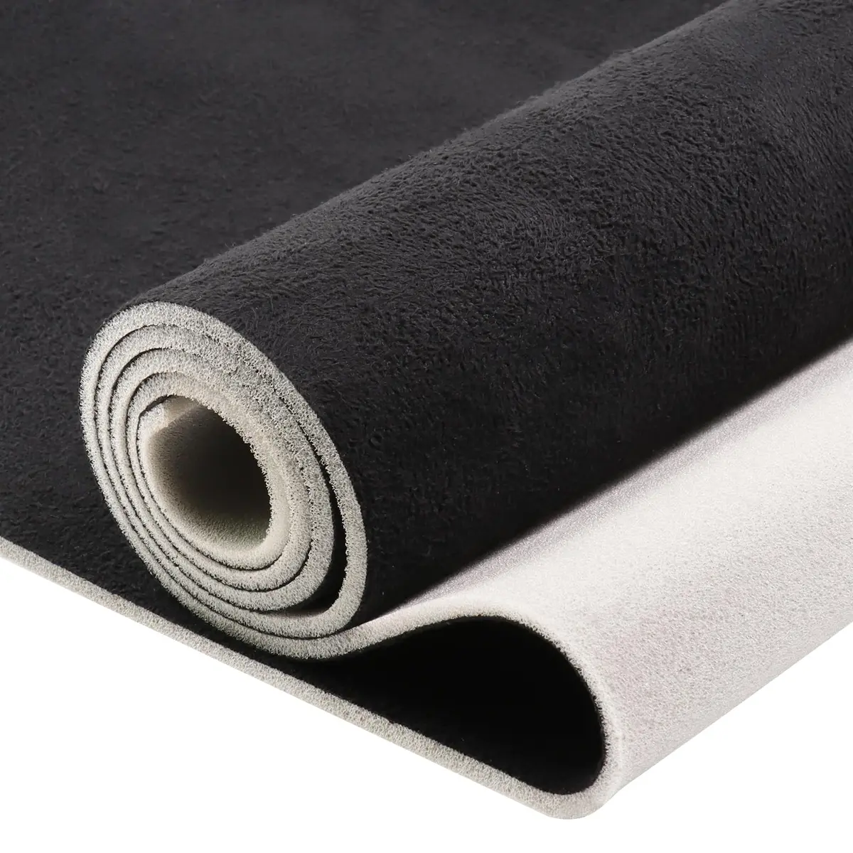 SBWLKJ Black Suede Headliner Fabric 60" Wide by 144" with Foam Backing | Automotive Interior Replacement - main product image