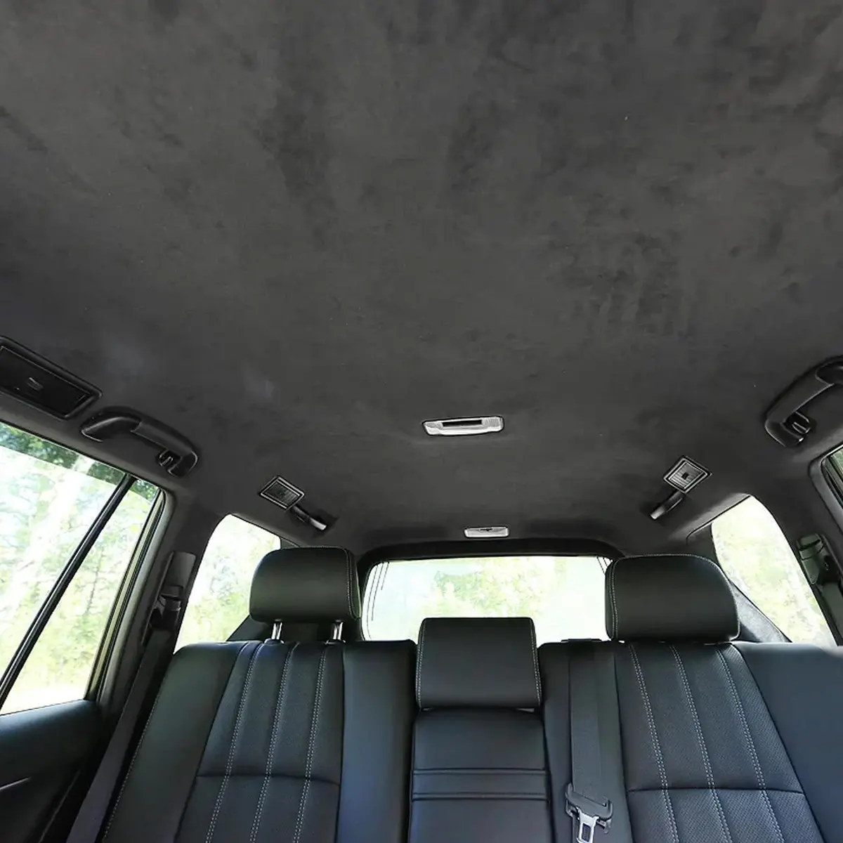 SBWLKJ Black Suede Headliner Fabric 60" Wide by 144" with Foam Backing | Automotive Interior Replacement - view 5