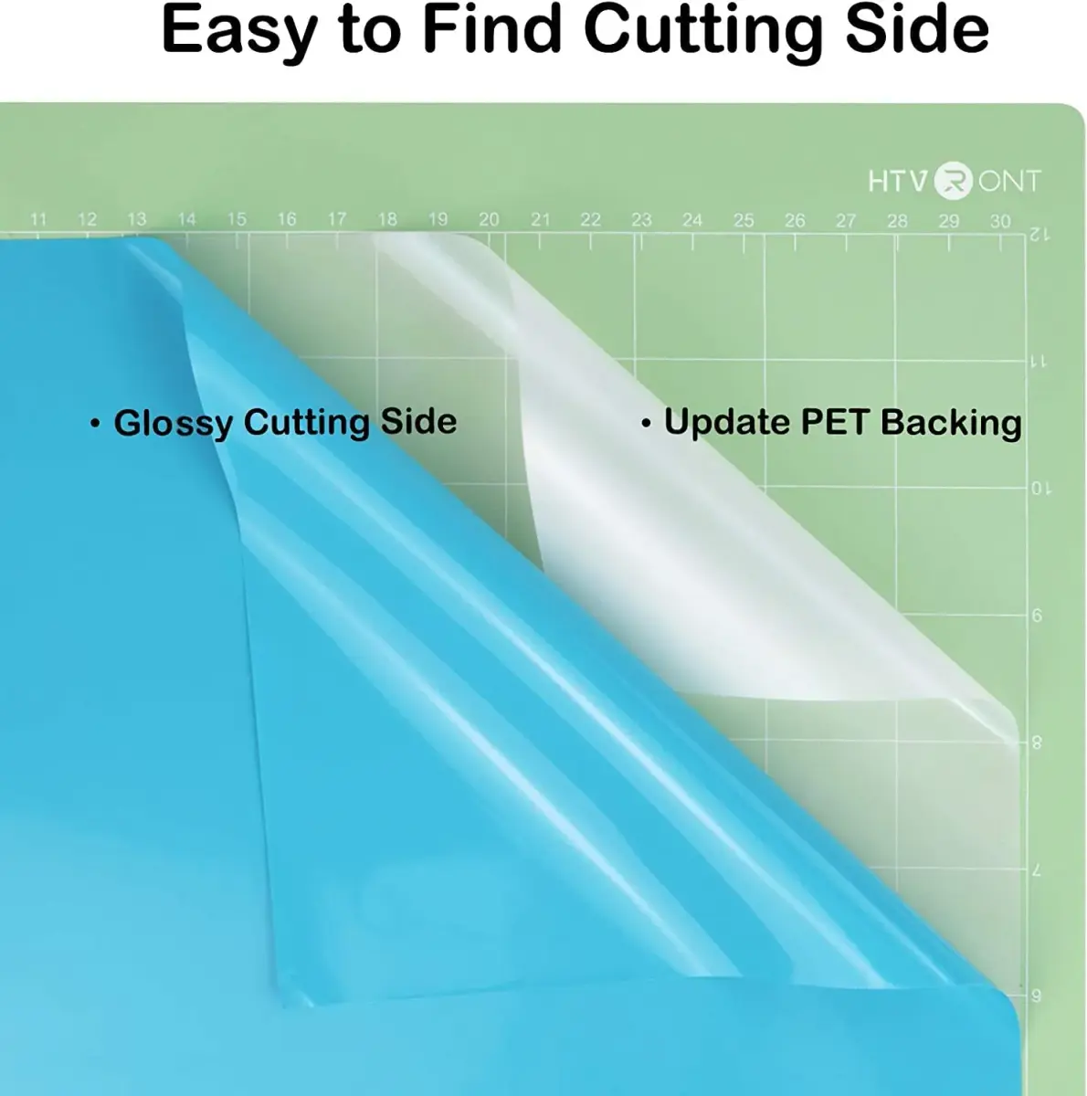 HTVRONT Glossy Light Blue Permanent Vinyl Roll 12in x 14ft (30.48cm x 4.27m) | Waterproof & Easy Cut for Crafts - view 4
