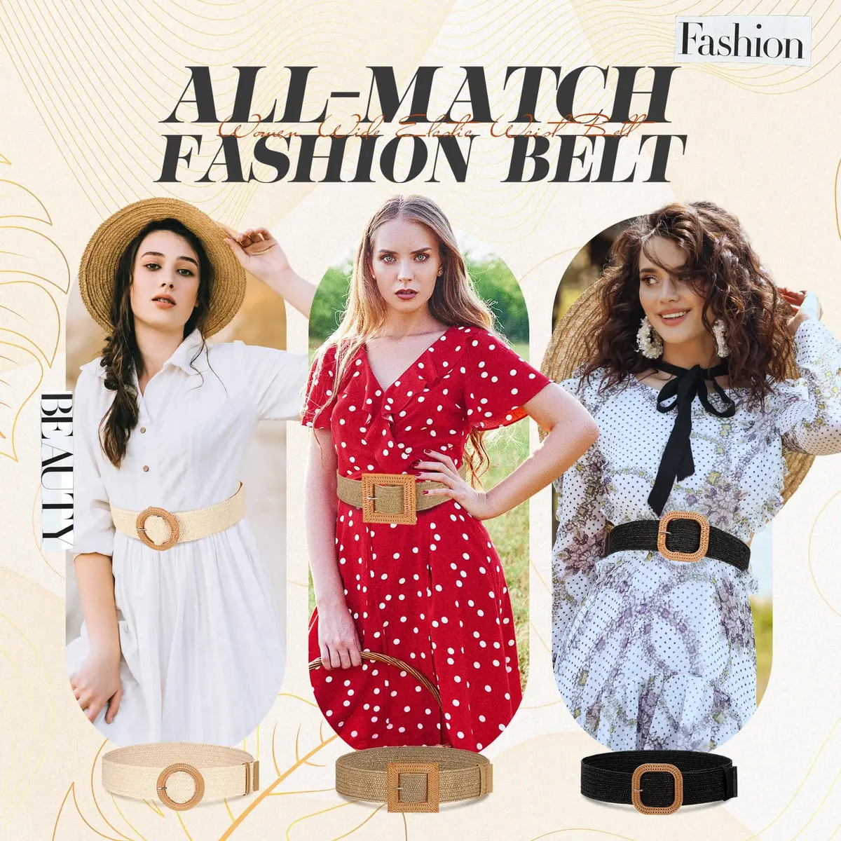 Syhood Woven Belt Dress, Fit Waist Size Below 31'' | Bohemian Style Adjustable Waist Belt - view 4