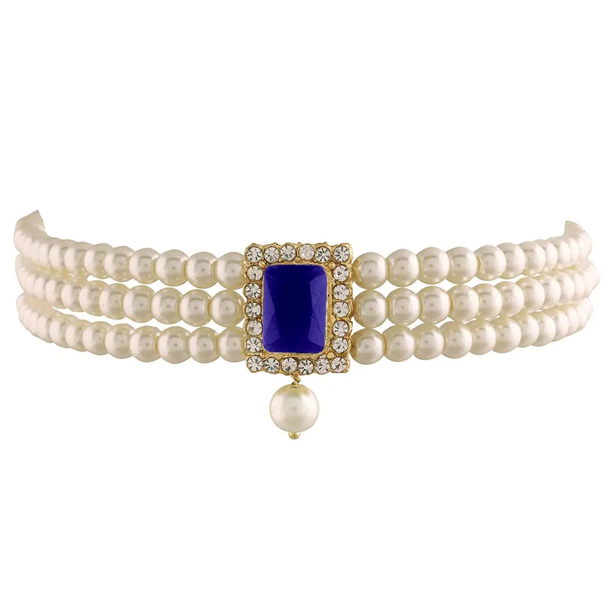 I Jewels Wedding Bollywood Pearl Pearl Choker Necklace & Earring Set for Women (Style 20) | Traditional & Modern Elegance - view 5