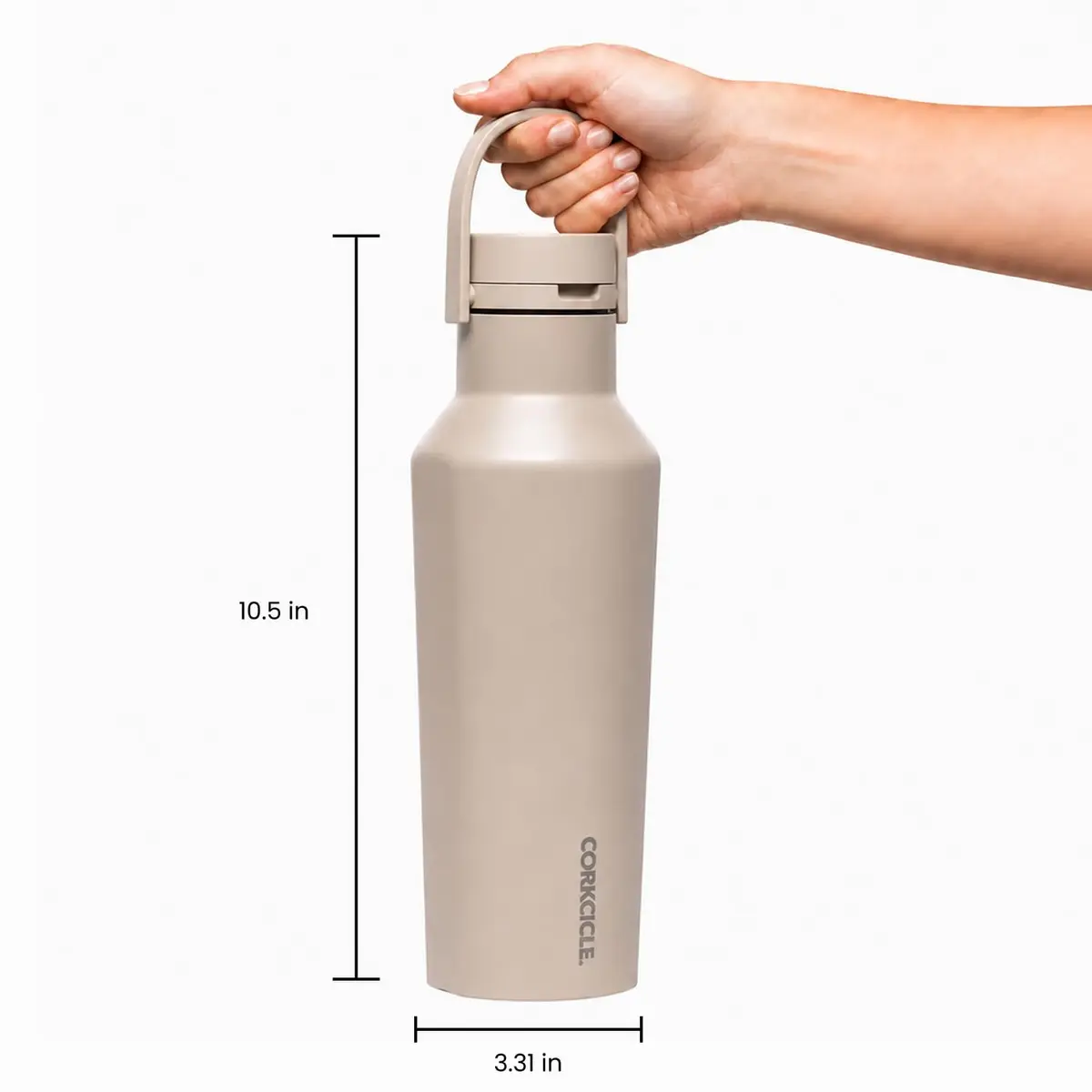 Corkcicle Sport Canteen 20 oz Triple Insulated Bottle Walnut Wood | Keeps Drinks Cold 25H & Hot 12H - view 5