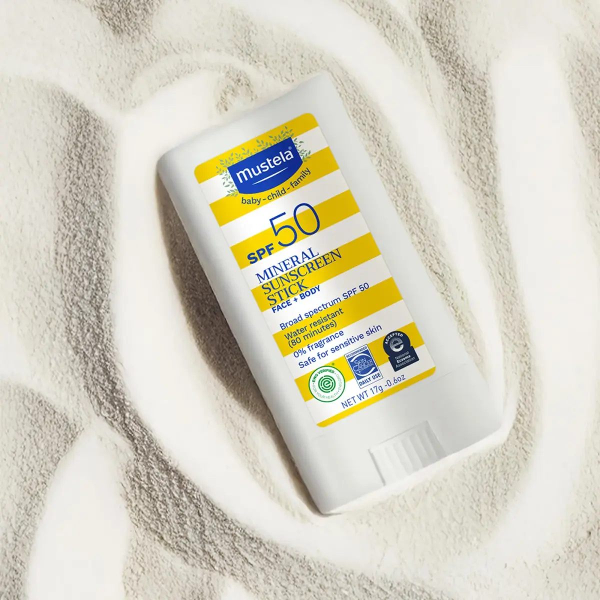 Mustela Baby Mineral Sunscreen Stick SPF 50 17g (0.6 oz) | Fragrance-Free, Water-Resistant Sun Protection - view 7