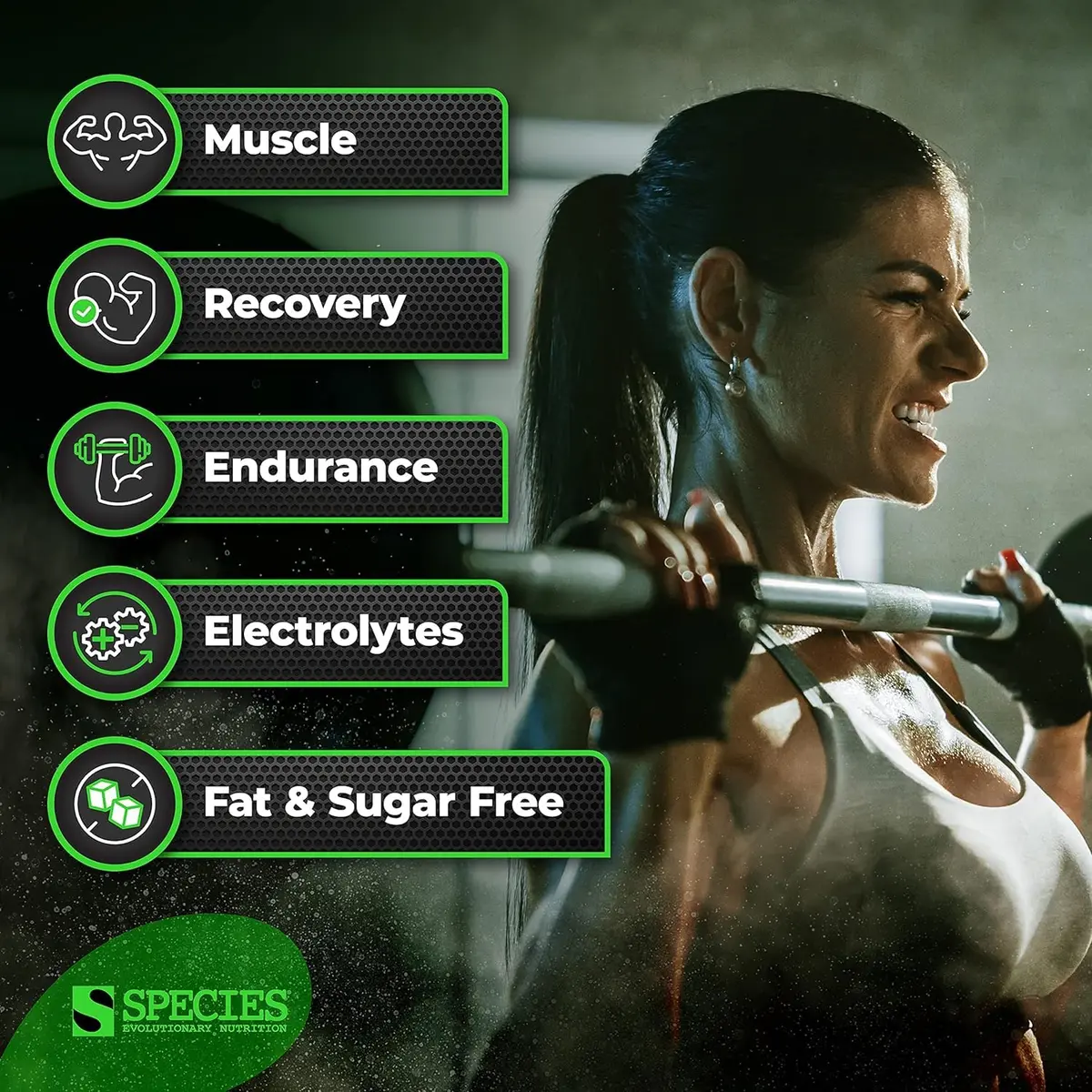 Species Nutrition BCAA & EAA Amino Acids Powder, Strawberry | Supports Muscle Growth & Recovery - view 4