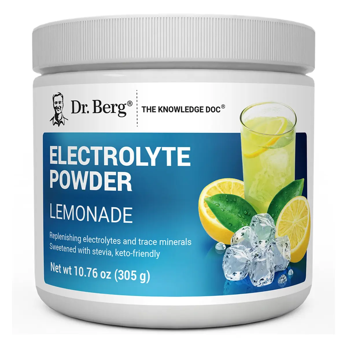 Dr. Berg Zero Sugar Hydration Keto Electrolyte Powder 300g | No Sugar, Potassium & Pink Himalayan Salt - main product image
