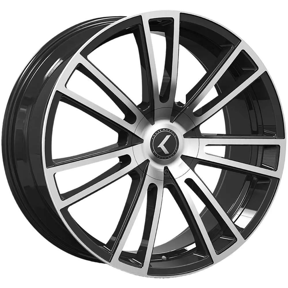 KRAZE SPECTRA Gloss Black/Machined Wheel 20x8.5 inches | Aluminum, 5x5 mm, 38 mm Offset - main product image