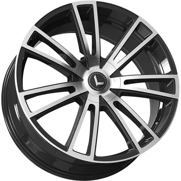 KRAZE SPECTRA Gloss Black/Machined Wheel 20x8.5 inches | Aluminum, 5x5 mm, 38 mm Offset - view 3