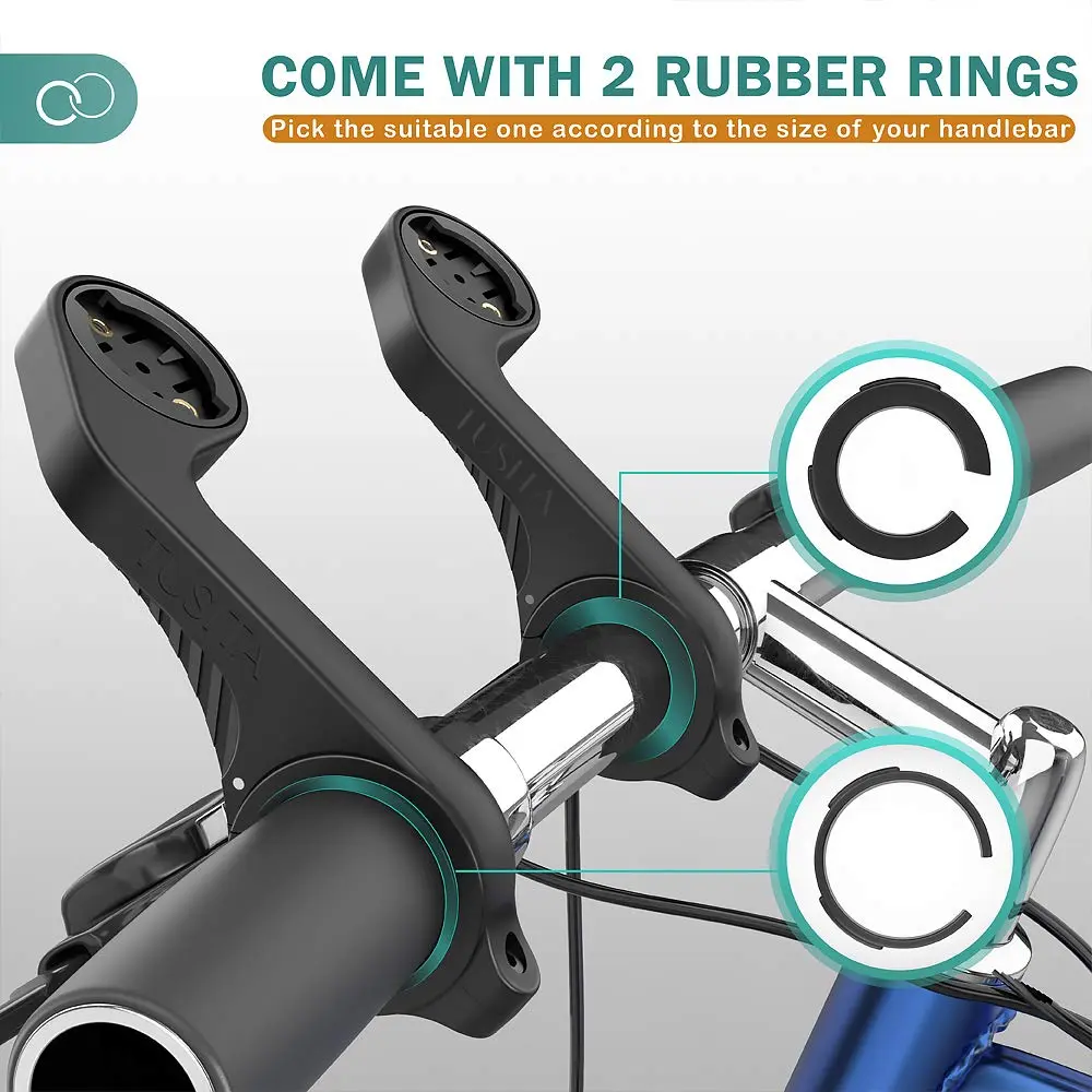 TUSITA Out Front Mount Compatible with Garmin Edge GPS Bike Computer 25.4mm 31.8mm | Secure Handlebar Mount - view 5