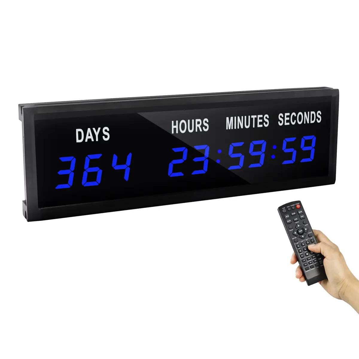 Jhering LED Countdown Clock with Remote, 1.8" Blue Display, 364-Day Countdown | Modern Digital Timer for Home & Office - main product image