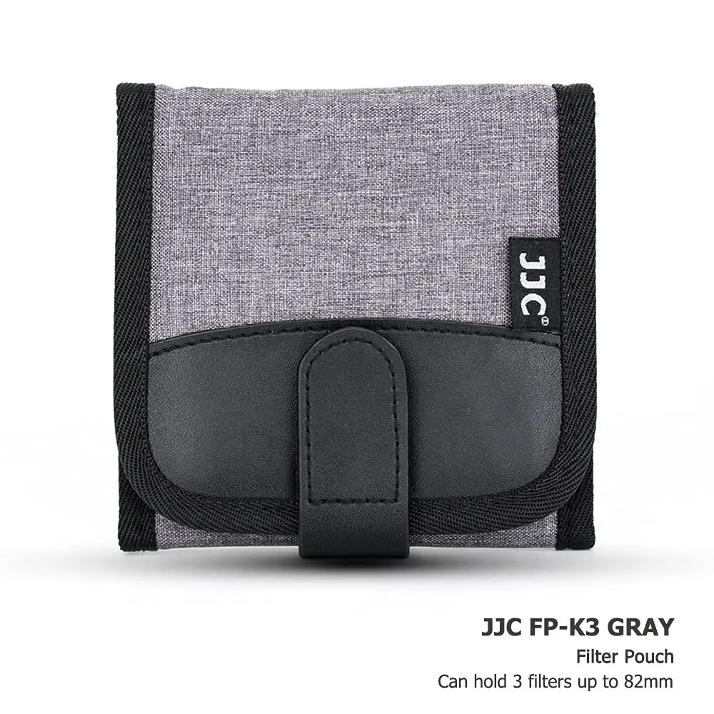 JJC 3-Pocket Lens Filter Pouch Case, Wallet for Circular Filters up to 82mm | Durable Polyester & Neoprene - view 2