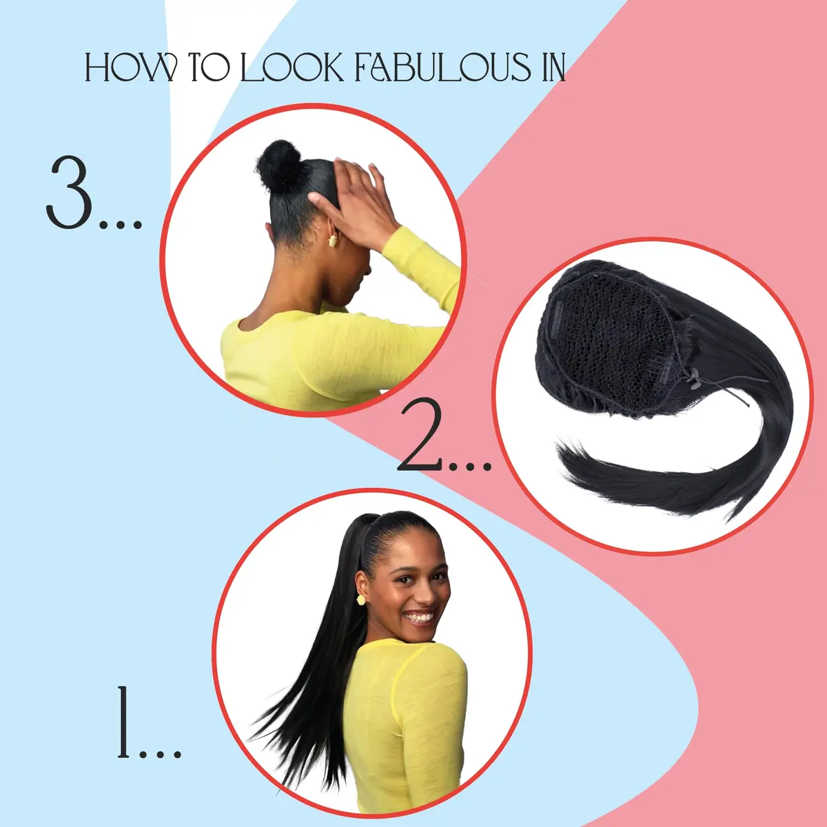 CAISHA 26" Hair Piece Ponytail Drawstring Toggle Red Mix PH623 | Heat-Resistant Synthetic Hair Extension - view 3