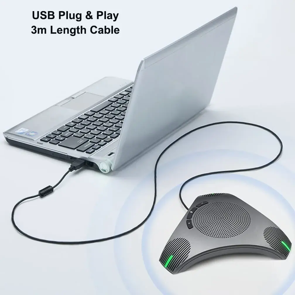 PolaTab Q95 mini Conference Speaker and Microphone | USB Speakerphone with USB Hub & Noise Reduction - view 8