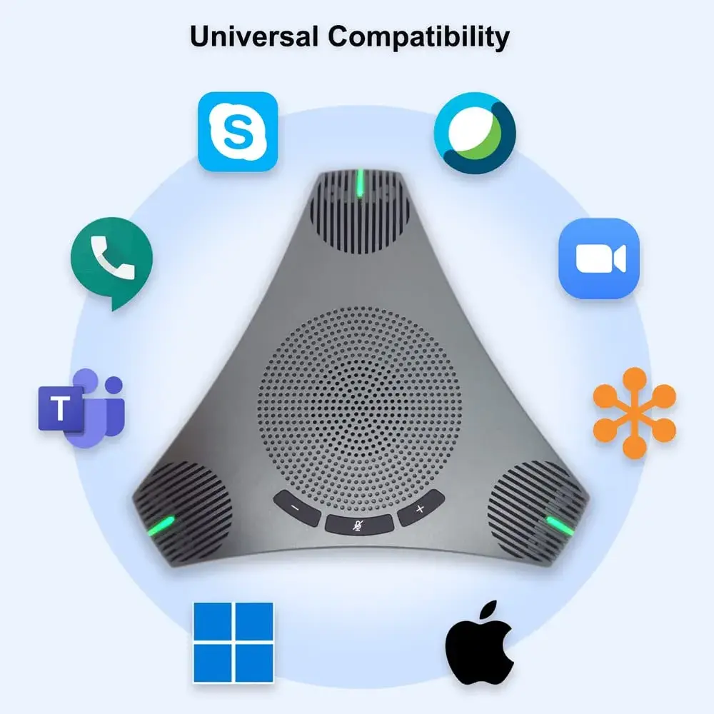 PolaTab Q95 mini Conference Speaker and Microphone | USB Speakerphone with USB Hub & Noise Reduction - view 9