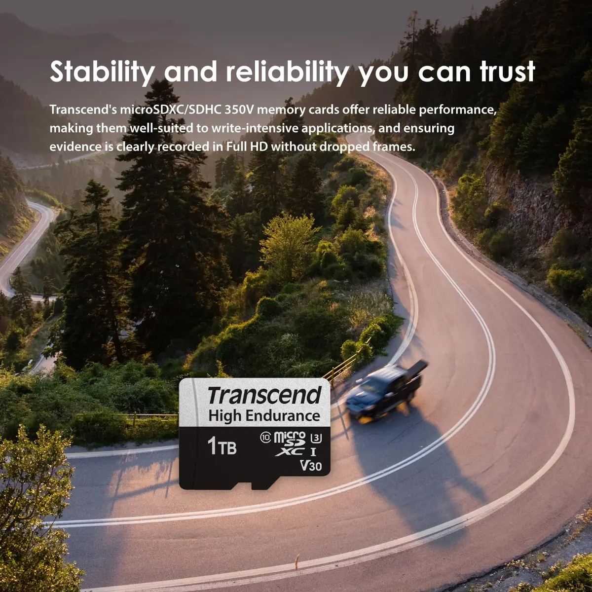 Transcend 256GB High Endurance microSDXC Card 100MB/s U3 C10 V30 | Reliable for Dashcams & Surveillance - view 3