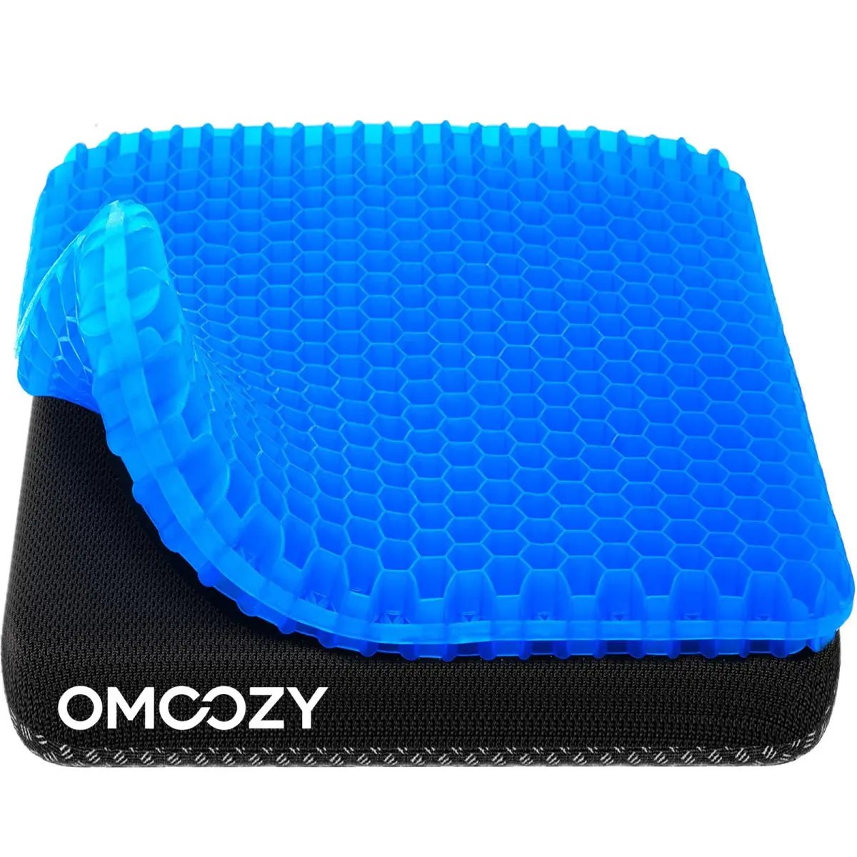 OMCOZY Gel Seat Cushion 47.02 cm x 43.97 cm x 3.84 cm (18.51 x 17.33 x 1.51 inches) | Pain Relief & Breathable for Office Chairs - main product image