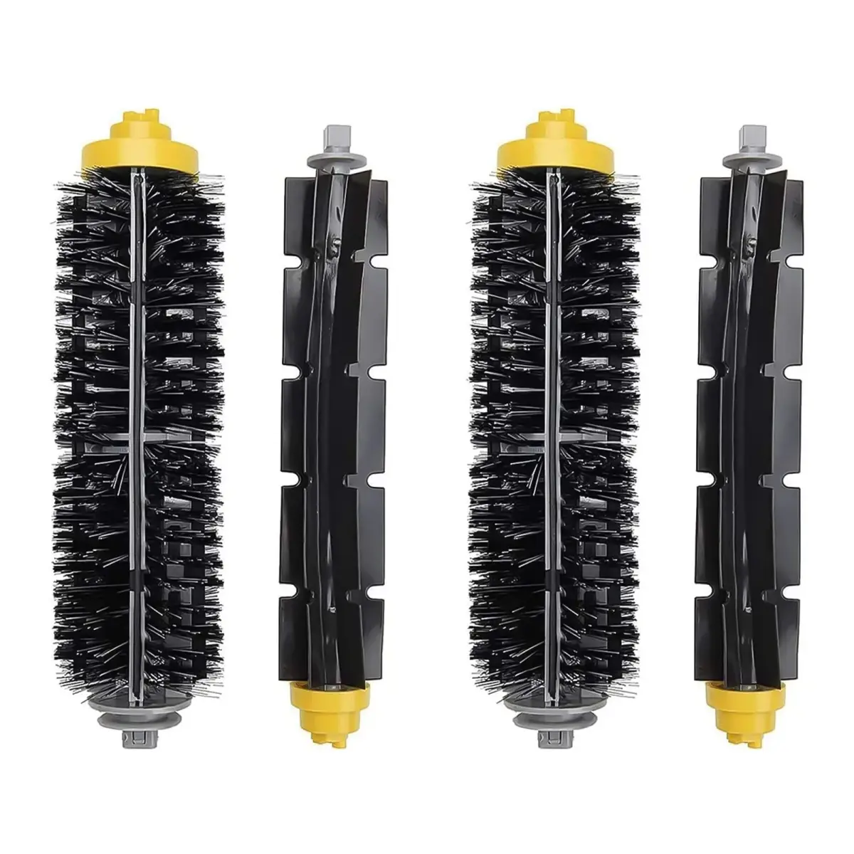 Garbage fighter Replacement Bristle and Flexible Beater Brush Kit for iRobot Roomba 600 Series (2 Pairs, Rubber/Nylon) - view 2