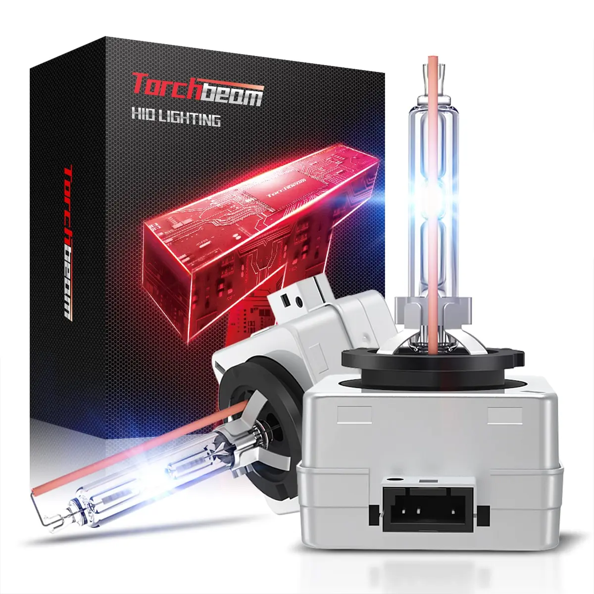 Torchbeam D3S HID Xenon Headlight Bulbs 8000K Ice Blue (2-Pack) | High Beam Low Beam Replacement - main product image