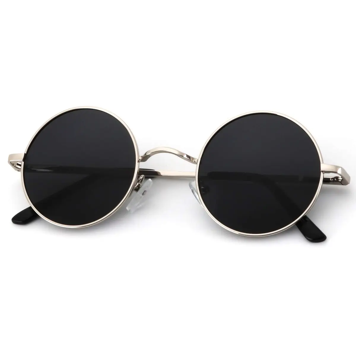 KALIYADI Round Polarized Sunglasses for Men Women | UV Protection, Metal Frame, 45mm Lens Width - main product image