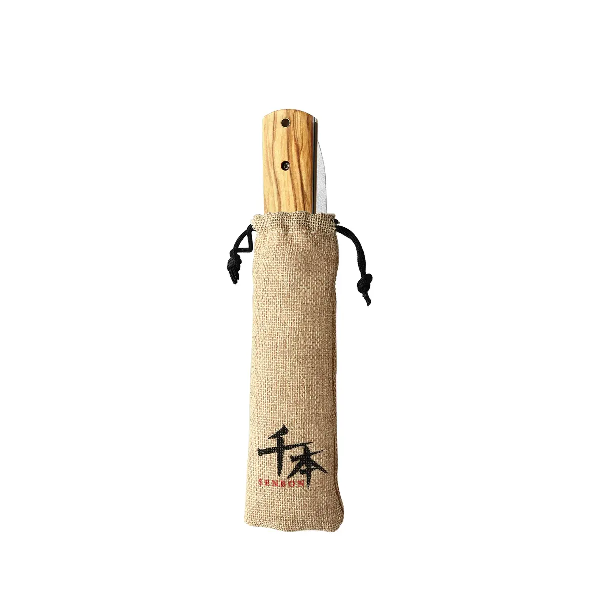 SENBON Ultra Sharp Folding Utility Knife 10.6 cm (4.1 in) Blade | Forged Stainless Steel with Olive Wood Handle - view 5