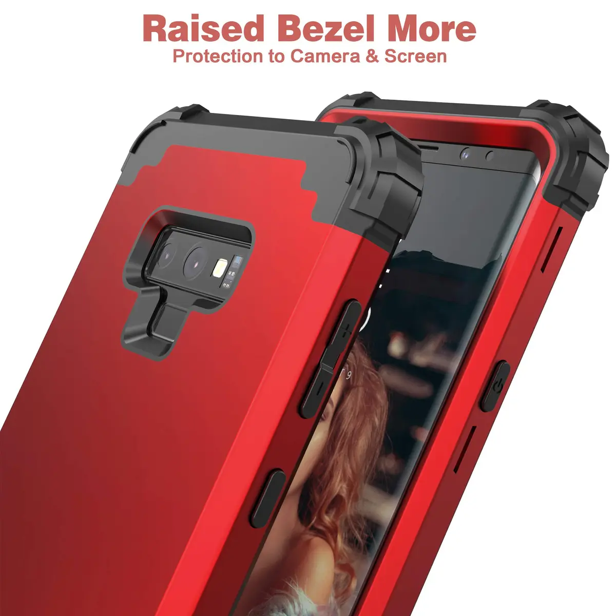 IDweel Galaxy Note 9 Case, 3 in 1 Shockproof Slim Hybrid Heavy Duty Protection, Red - view 8