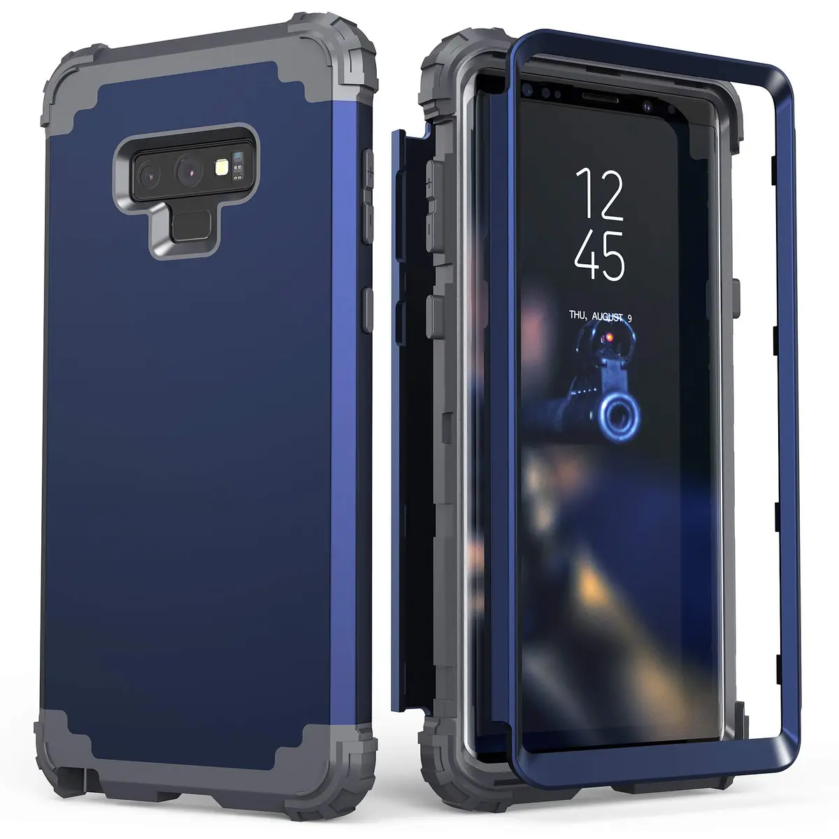 IDweel Galaxy Note 9 Case, Blue | Shockproof 3-in-1 Heavy Duty Protection (110c) - main product image