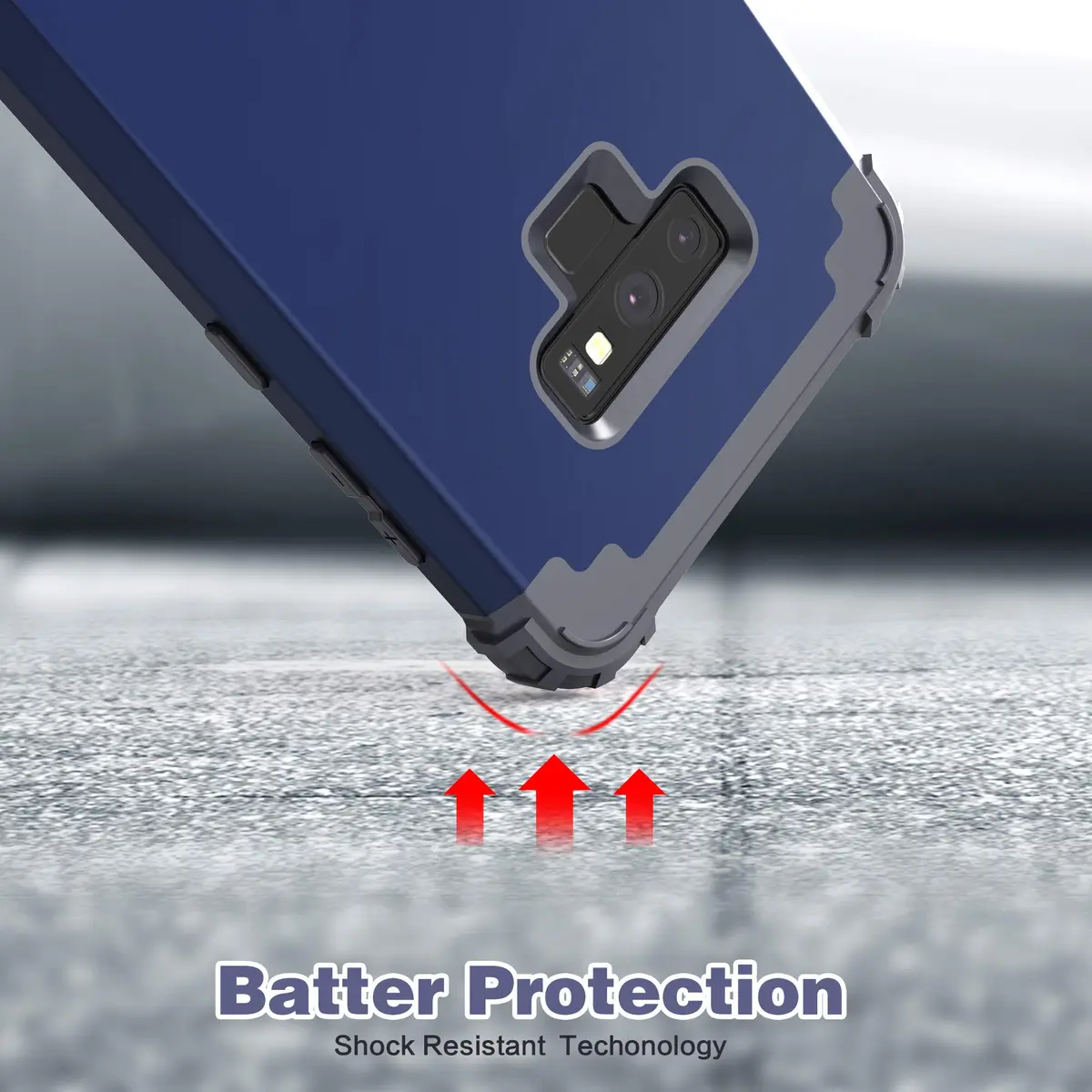 IDweel Galaxy Note 9 Case, Blue | Shockproof 3-in-1 Heavy Duty Protection (110c) - view 7