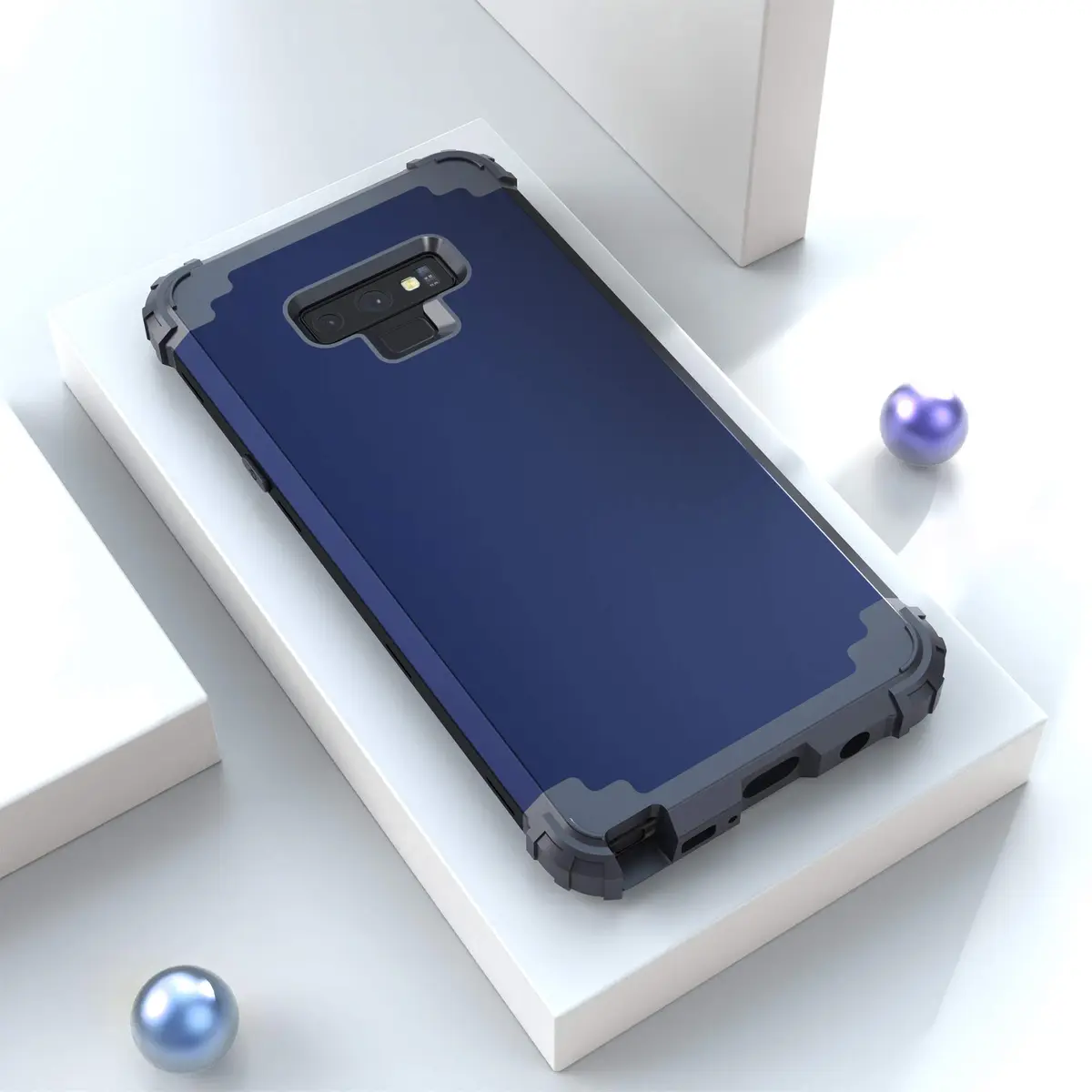 IDweel Galaxy Note 9 Case, Blue | Shockproof 3-in-1 Heavy Duty Protection (110c) - view 2